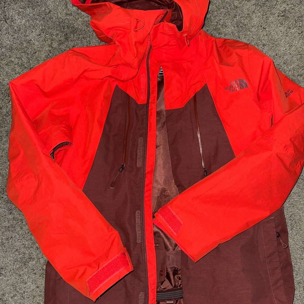 The North Face Men's Vibrant Red and Rich Brown steep series Ski Jacket